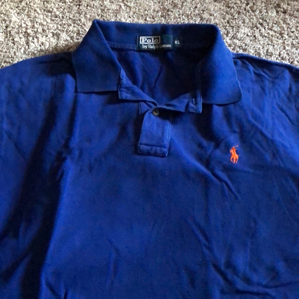 Lightly worn Ralph Lauren Polo Blue and orange